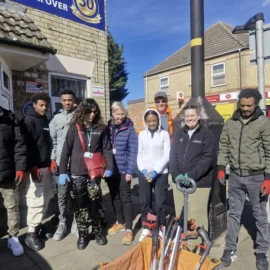 Litter picking refugee support